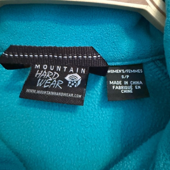 Mountain Hardwear Fleece Pullover Bright Blue 1/4 Zip - Picture 2 of 3